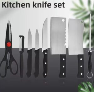 Kit Juego Cocina Removedores Cuchillos Tijera Amolador 8 Pzs - Imagen 3