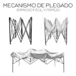 Toldo Plegable Lona Impermeable Carpa 2x2 Metros - Imagen 4