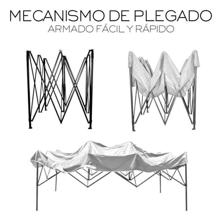 Toldo Plegable Lona Impermeable Carpa 2x2 Metros - Imagen 4
