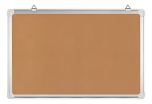 Pizarra Tablero De Corcho 90 X 60 Cm De Marco Metálico
