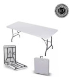 Mesa Rectangular Plegable Portátil Resistente 120x74x61cm