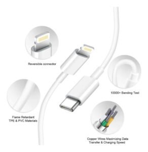 Cargador Original iPhone Cable Y Adaptador Tipo C Lightning - Imagen 2
