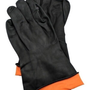 Guante Industrial De Goma Negro 14 Pulgadas (par)