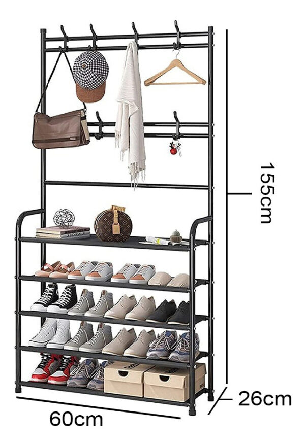 Perchero Ropa Zapatera Multifuncional Organizador 4 Niveles - Imagen 2