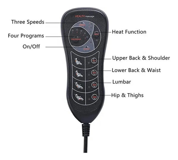 Asiento Masajeador Masajes Cuerpo Muscular Calor Portátil - Imagen 3