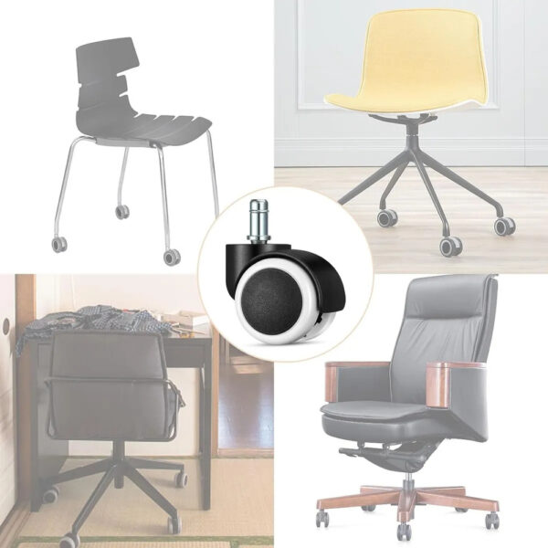 Rueda Silla Oficina Ejecutiva Repuesto Durabilidad X 5 Und - Imagen 6