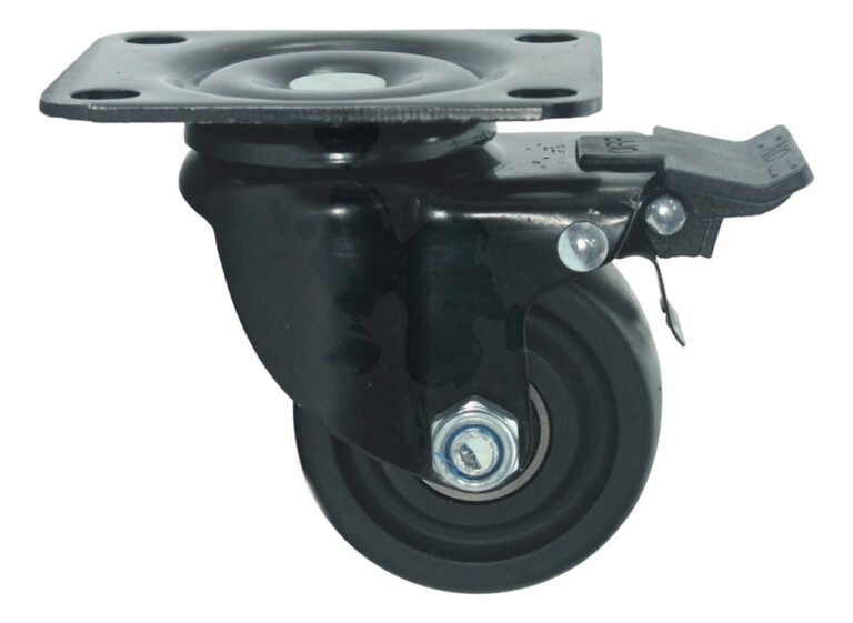 896460-MLV91746849277_092025 Rueda Giratoria Freno 3pLG Industrial Mueble Acero 250kg - Imagen 1