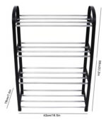 Zapatera Organizador 4 Niveles Metálica Armable 12 Pares - Imagen 2