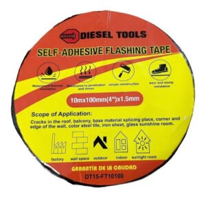 Cinta Teipe Tapa Gotera Impermeable Adhesiva 10mtx4plgx1.5mm - Imagen 3