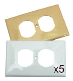 Tapa Para Toma Corriente Doble 270 15amp X 5 Unidades