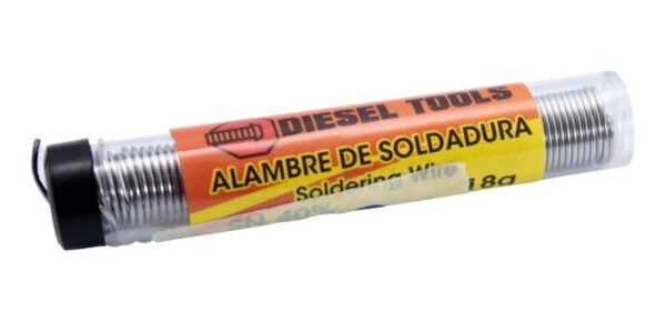 Estaño En Tubo Alambre Para Soldar 18g - Imagen 1