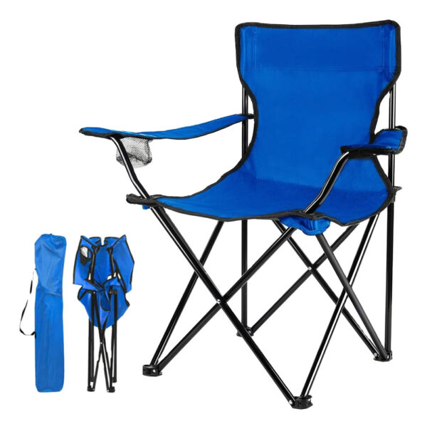 Silla Playera Grande Plegable Playa Camping Porta Vaso - Imagen 5