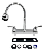 Grifo Llave Fregadero Lavaplato Cocina Acero Doble Mando - Imagen 2