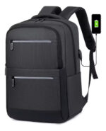 Bolso Mochila Morral Con Puerto Carga Usb Para Laptop Negro - Imagen 2