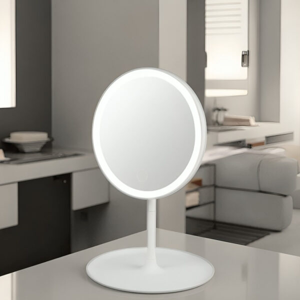 Espejo Luces Led Táctil Maquillaje Touch Portátil Con Base - Imagen 4