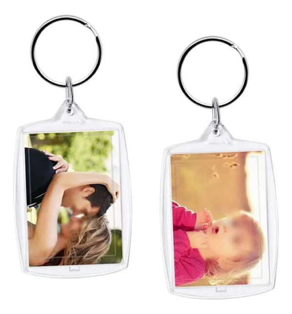Llaveros Acrílicos Porta Fotos Rectangular Publicidad X 24u - Imagen 3