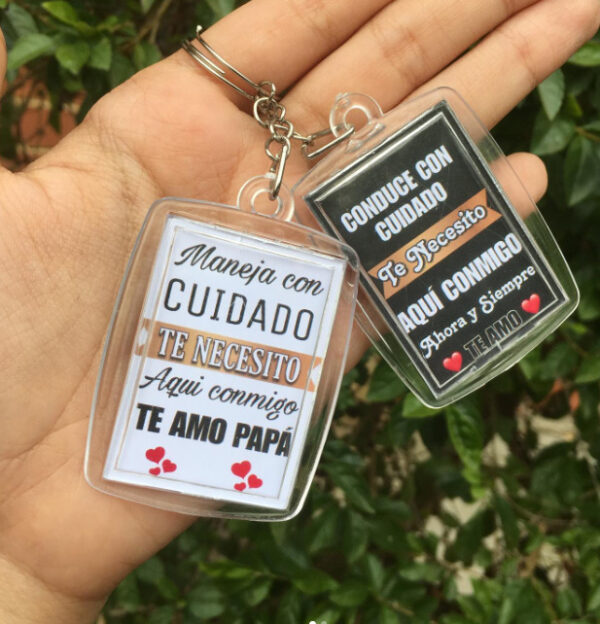 Llaveros Acrílicos Porta Fotos Rectangular Publicidad X 24u - Imagen 7