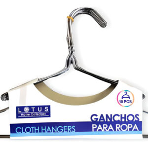Ganchos De Ropa Perchas Metálicas Con Agarre 10 Und.