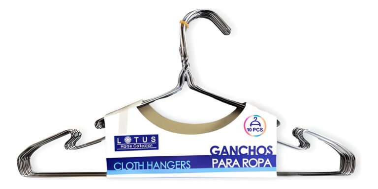 Ganchos De Ropa Perchas Metálicas Con Agarre 10 Und. - Imagen 1