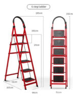 Escalera Plegable De 6 Peldaños Cómoda Hogar Y Almacén - Imagen 2