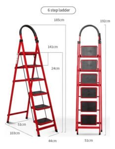 Escalera Plegable De 6 Peldaños Cómoda Hogar Y Almacén - Imagen 2
