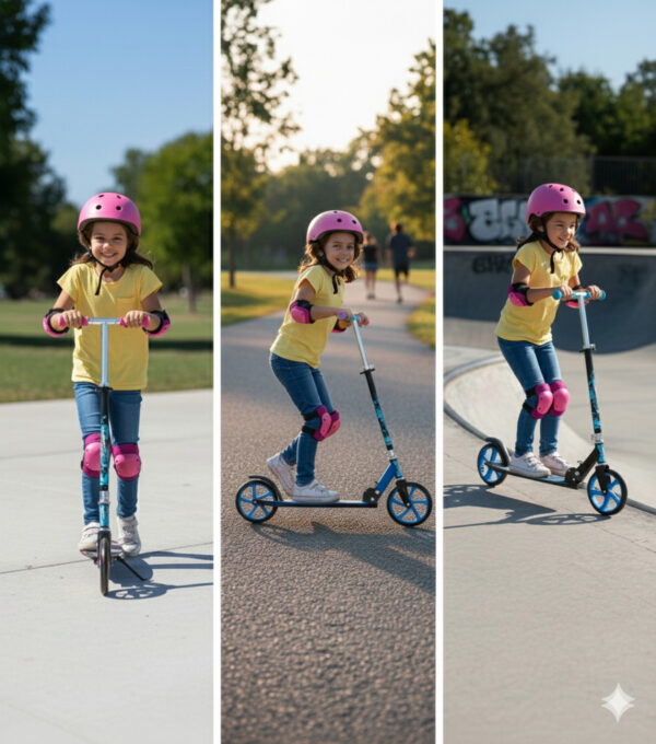 Monopatín Scooter Niño Adolescente Metálica 100kg Ajustable - Imagen 9