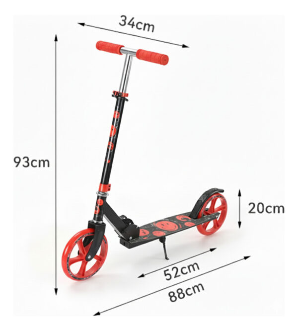 Monopatín Scooter Niño Adolescente Metálica 100kg Ajustable - Imagen 16