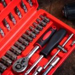 Juego Dados 46 Piezas Con Rachet Milimétrico Estuche 1/4 Rojo - Imagen 5