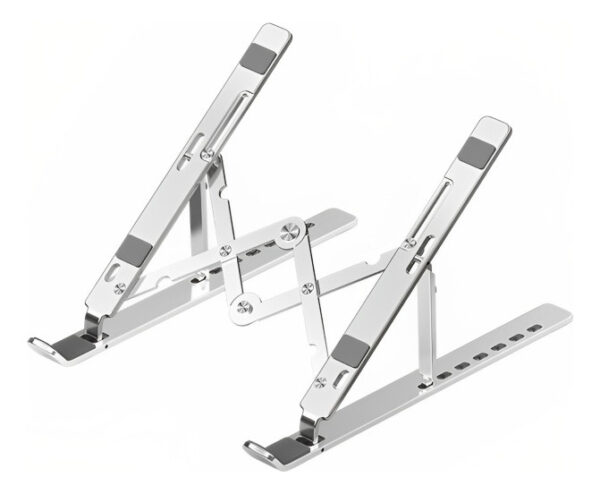 Base Laptop Metálica Plegable Soporte Mesa Ajustable Tablet - Imagen 1
