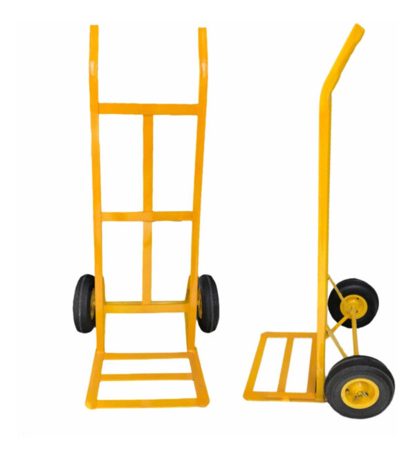 Carretilla Carrucha 2 Ruedas Macizas 10pLG Soporte De 180kg - Imagen 2