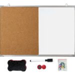 Pizarra Acrílica Blanca Y De Corcho Con Accesorios 60x90cm