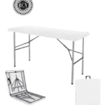 Mesa Rectangular Plegable Portátil Resistente 120x74x61cm