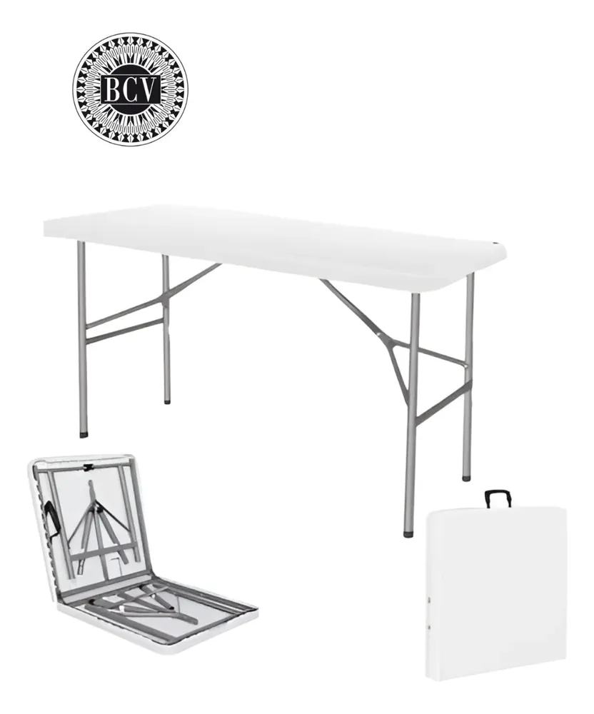 967799-MLV110173839377_042026 Mesa Rectangular Plegable Portátil Resistente 120x74x61cm - Imagen 1