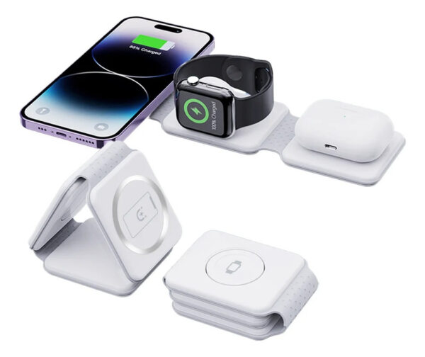 Cargador Múltiple iPhone Apple Watch AirPods 3 En 1 - Imagen 1