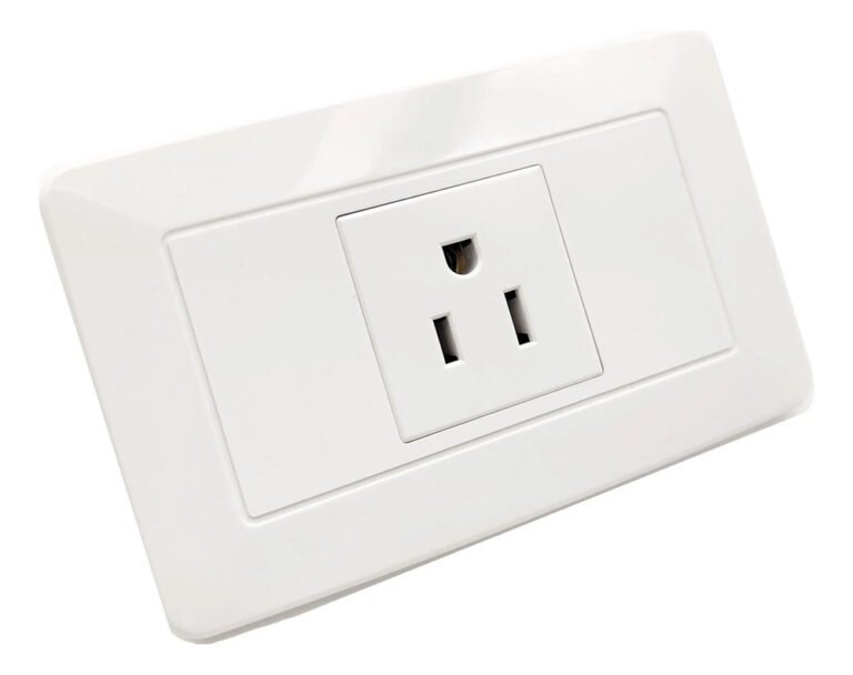 Toma Corriente Sencillo Blanco Polarizado Con Tornillos Ccs - Imagen 2