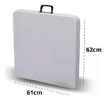 Mesa Rectangular Plegable Portátil Resistente 120x74x61cm - Imagen 5