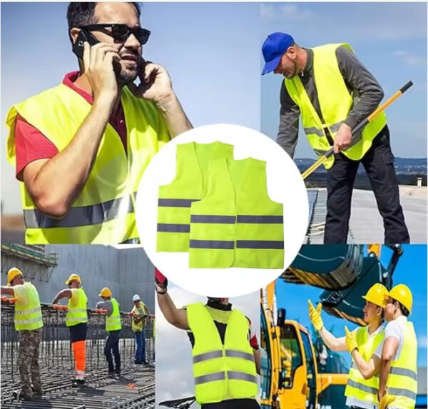 Chaleco Reflectivo Tipo Poliéster Seguridad Vial Con Cierre - Imagen 5