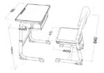 Mueble Para Niños Pupitre Set Mesa Para Aulas - Imagen 3