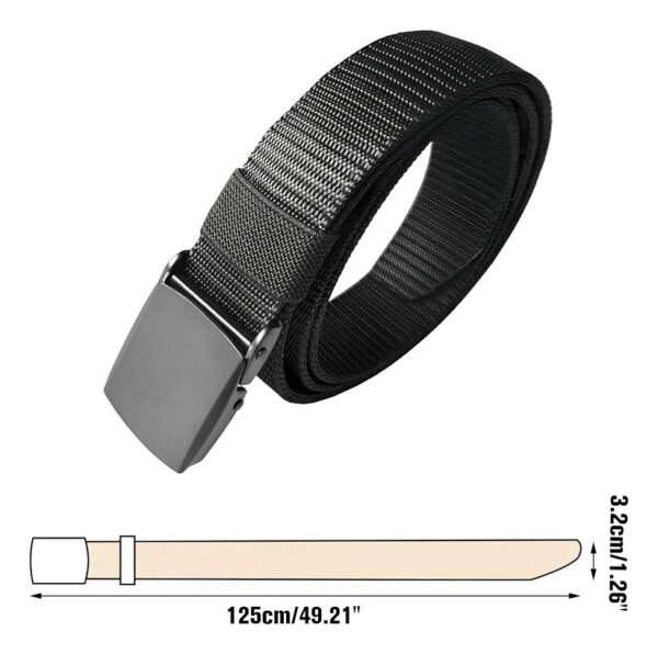 Cinturón Correa Táctico Hebilla Plástica Bolsillo Oculto - Imagen 3