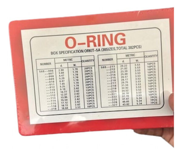 Orrines O-rings Kit Caja 382 Piezas Sello Goma - Imagen 7