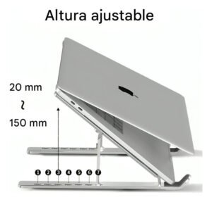 Base Laptop Metálica Plegable Soporte Mesa Ajustable Tablet - Imagen 5