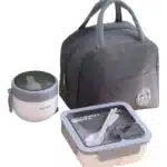 Lonchera Térmica Escolar Con Bolso Cubiertos Oficina