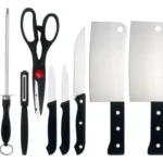 Kit Cocina Juego De Cuchillos Tijera Amolador 8 Piezas