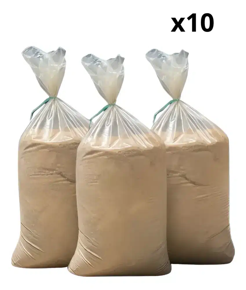 862526-MLV108725139020_032026 Bolsa Transparente Arenera Amarilla Hielo Arena 70x40cm X10 - Imagen 1