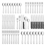 Juego Kit Cubiertos Acero Inoxidable 48 Piezas 8 X 6 Grupos Plateado