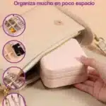 Mini Joyero Organizador Accesorios Estuche Viajero 10x10x5cm - Imagen 5