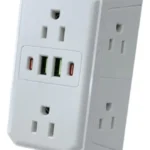 Regleta Multitoma Pared 6 Enchufes 2 Puertos Usb Y 2 Tipo C - Imagen 2