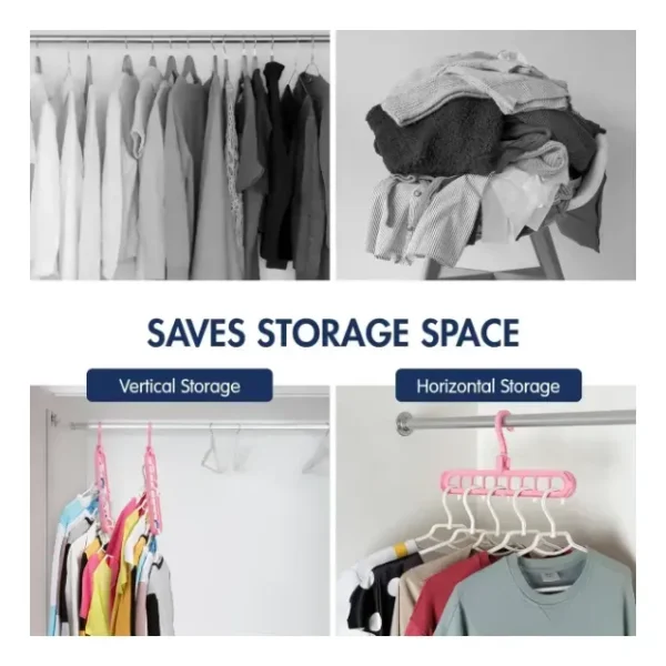 Gancho Perchero Organizador Espacio Closet 9 Espacios En 1 - Imagen 8