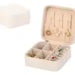 Mini Joyero Organizador Accesorios Estuche Viajero 10x10x5cm - Imagen 2