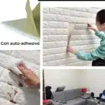 Wall Panel 3d Autoadhesivo Decorativo Silver Gris 70cmx77cm - Imagen 3
